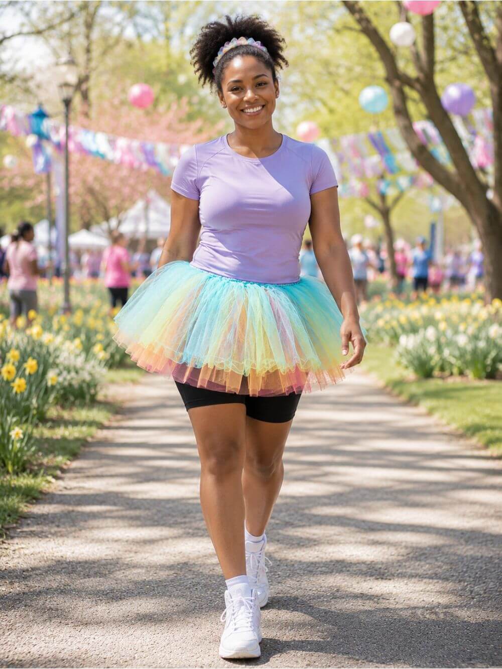 Adult Size Women's 5 Layer Tutu Skirt for Running, Dress-Up, Dance, Costumes
