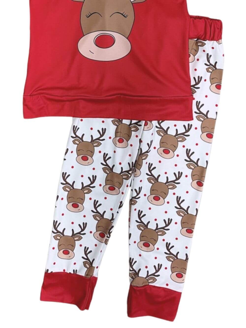 Red Nose Reindeer Christmas Hoodie Outfit for Boys or Girls - Sydney So Sweet