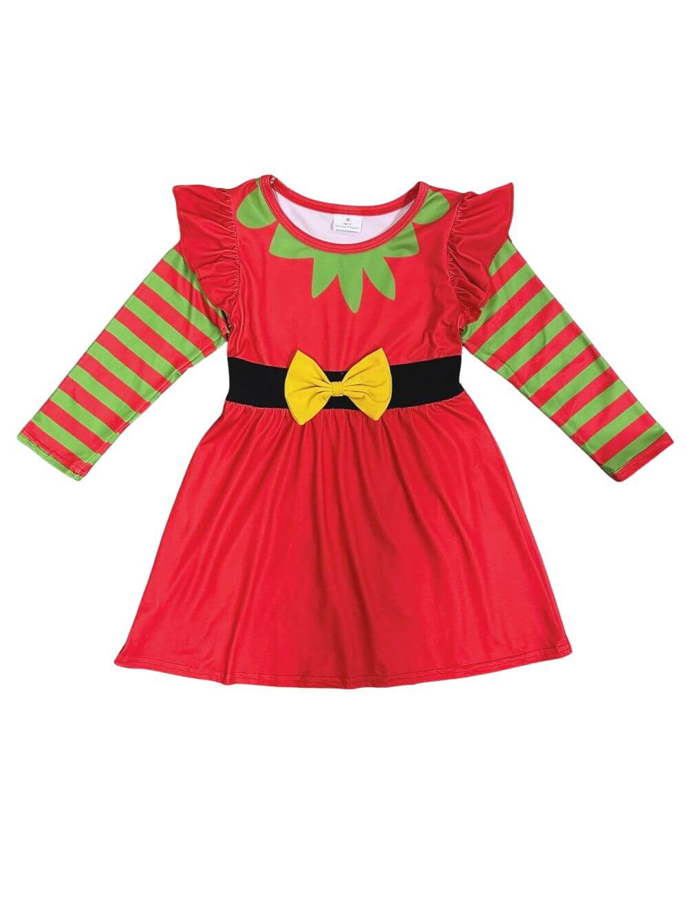 Red Santa's Little Helper Bow Dress - Sydney So Sweet