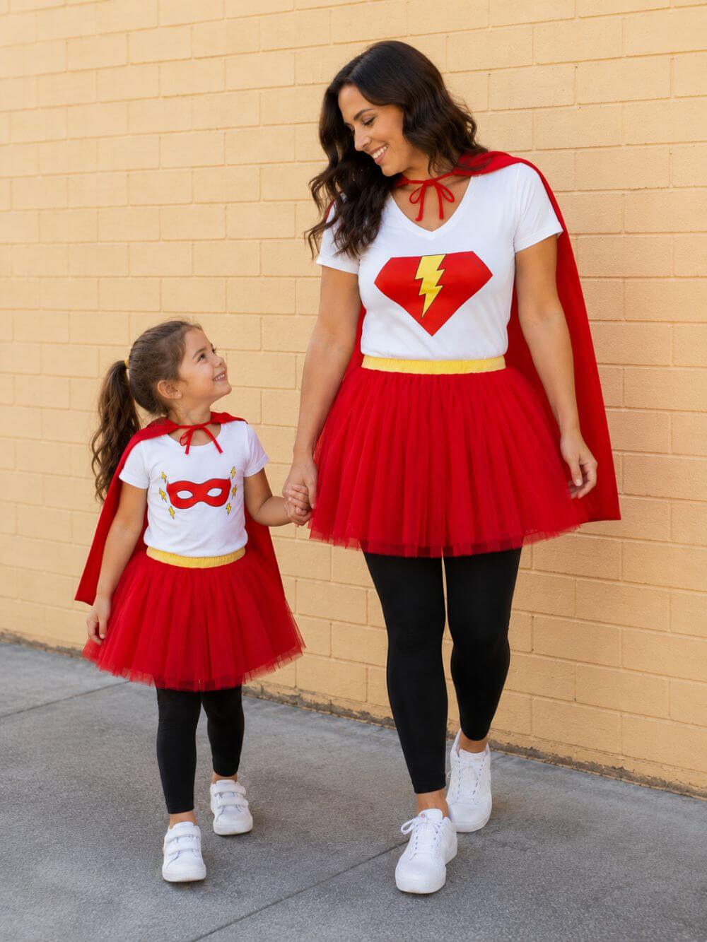Red & Yellow Superhero Tutu Skirt Costume for Girls, Women, Plus