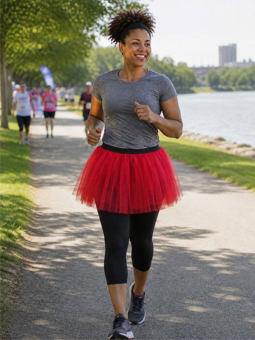 Red Adult Size Women's 5K Running Skirt Tutu Costume