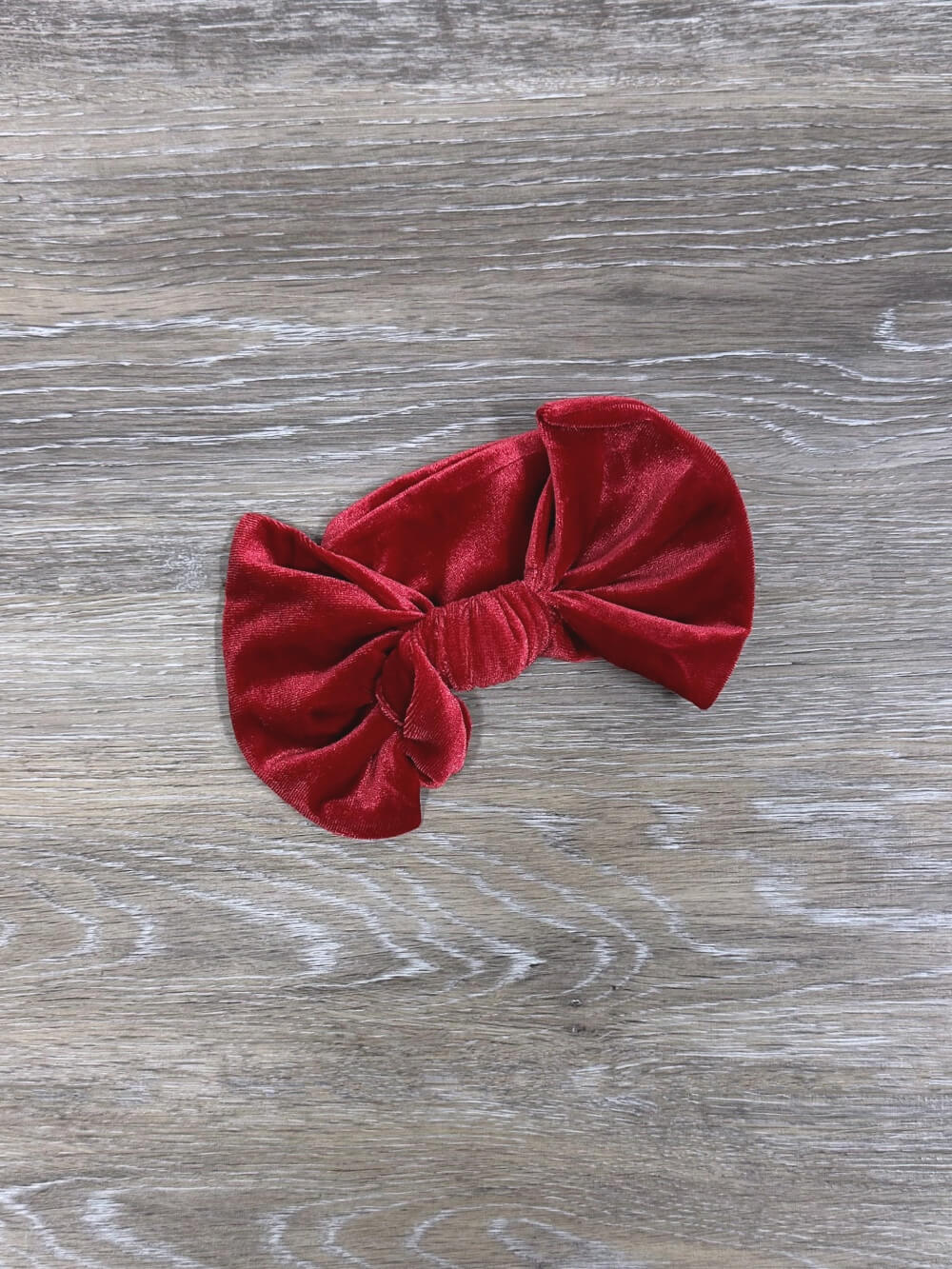 Red Velvet Stretchy Headband Bow - Sydney So Sweet