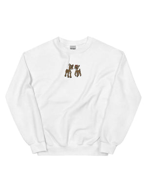 Reindeer Friends Christmas Heavy Blend Women's Crewneck Embroidered Sweatshirt - Sydney So Sweet