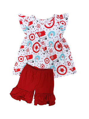 Right on Target Girls Ruffle Shorts Outfit - Sydney So Sweet