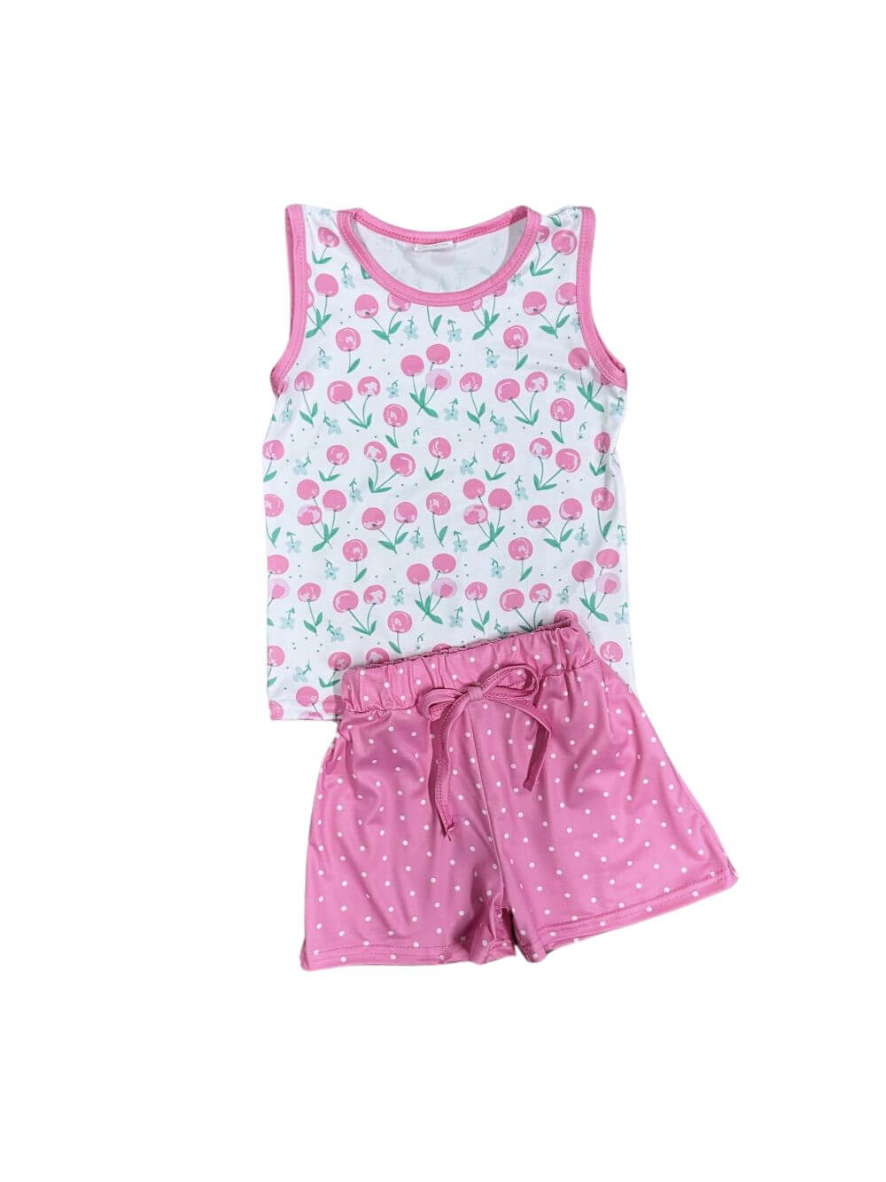 Rosy Cherry Days Girls Floral Tank Top & Shorts Outfit - Sydney So Sweet