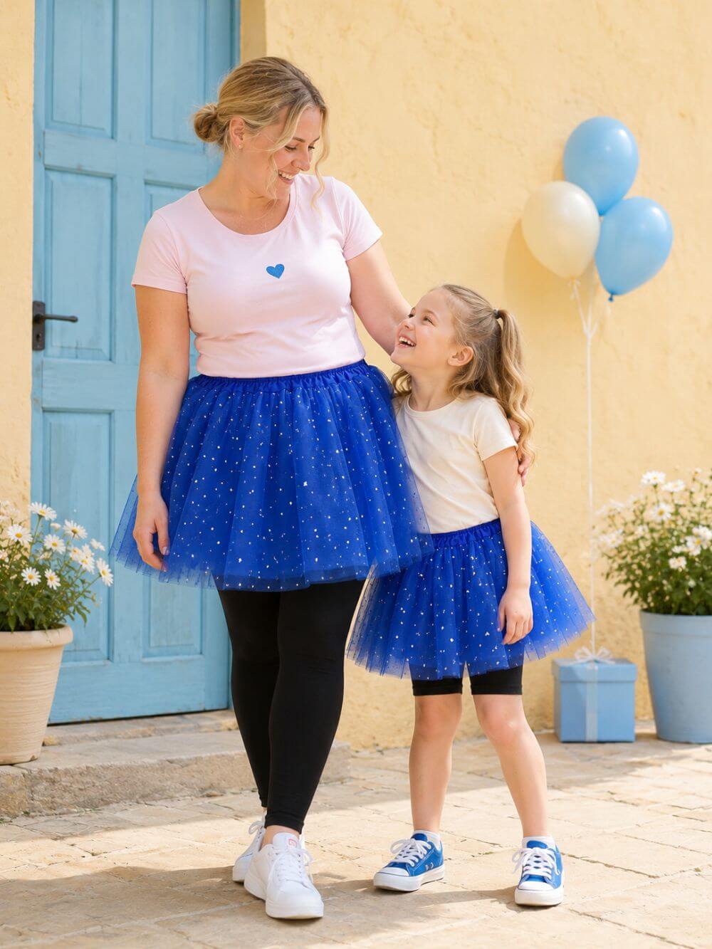 Royal Blue Sequin Heart Tutu Skirt Costume for Toddler, Girls, Women, Plus