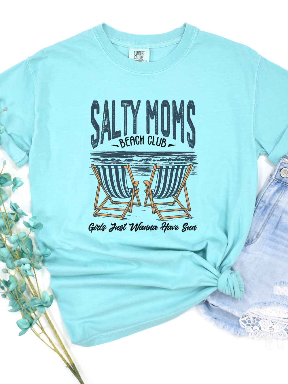 Salty Moms Beach Club Comfort Colors Short Sleeve T-Shirt - Sydney So Sweet