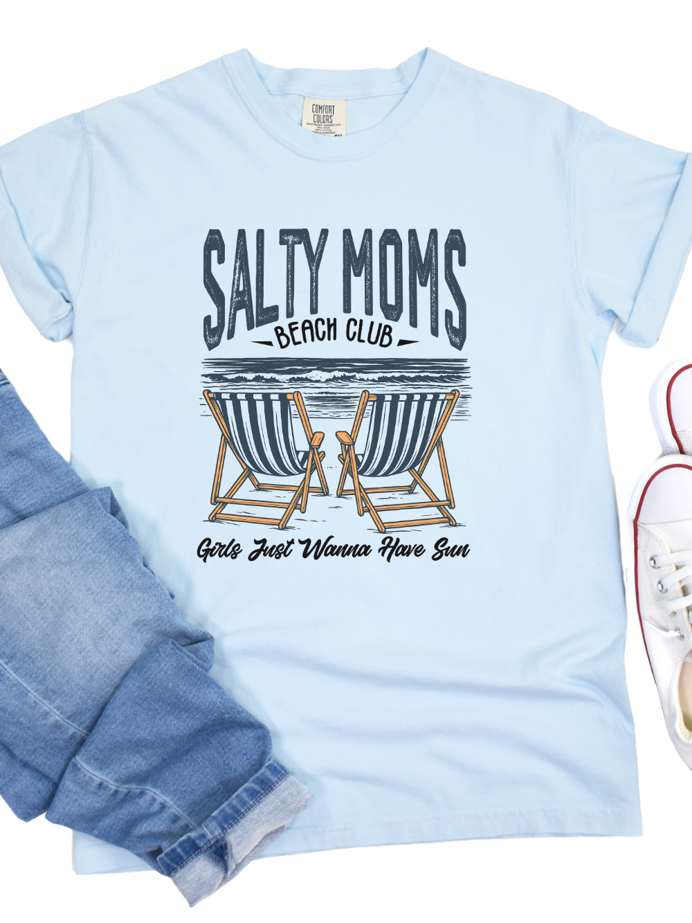 Salty Moms Beach Club Comfort Colors Short Sleeve T-Shirt - Sydney So Sweet
