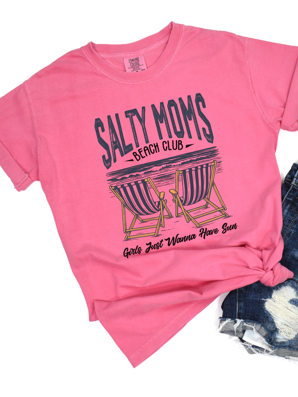 Salty Moms Beach Club Comfort Colors Short Sleeve T-Shirt - Sydney So Sweet