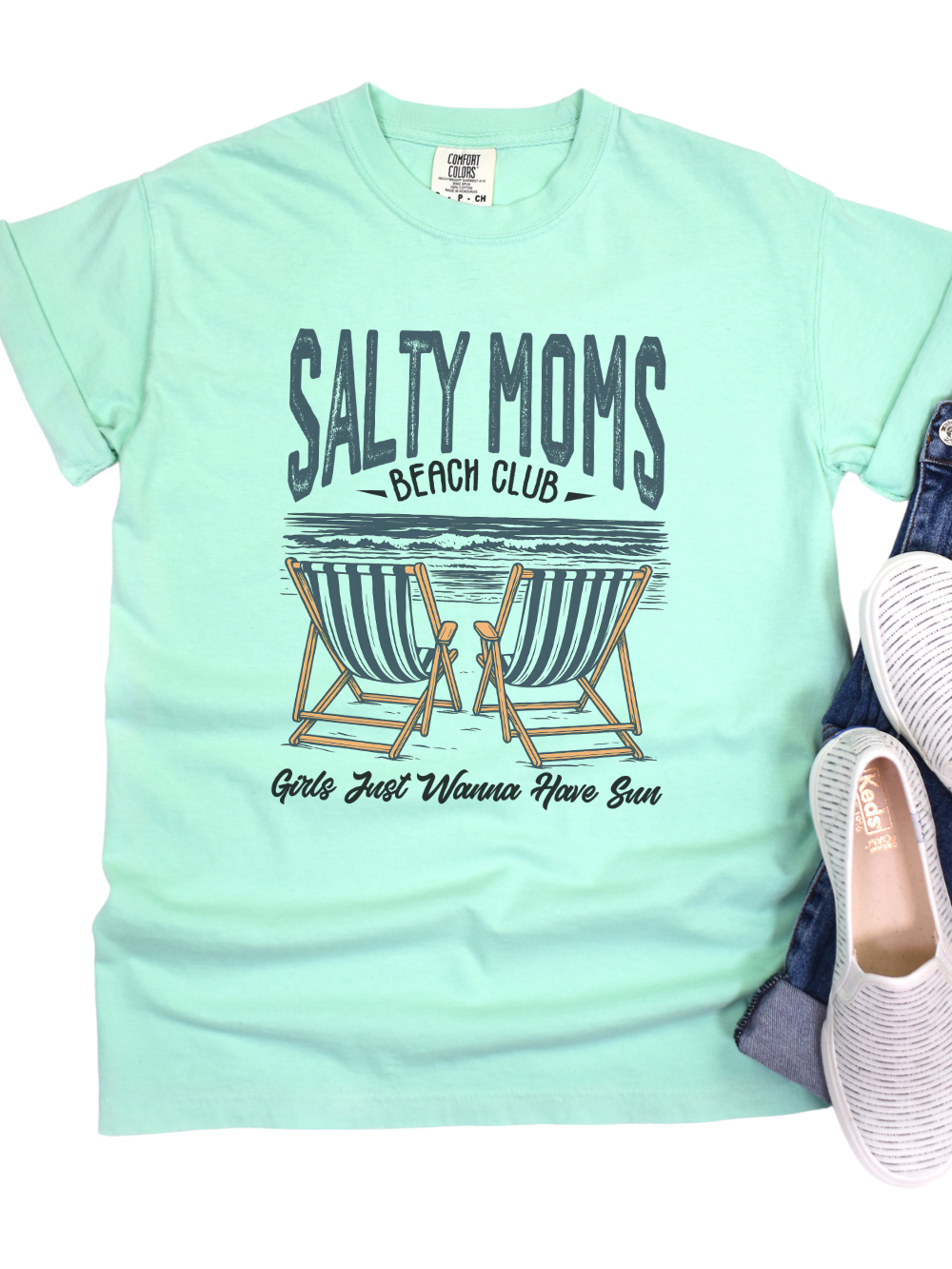 Salty Moms Beach Club Comfort Colors Short Sleeve T-Shirt - Sydney So Sweet
