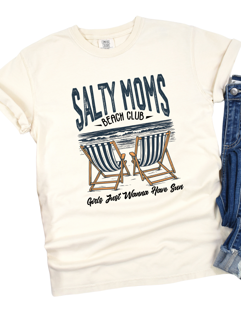 Salty Moms Beach Club Comfort Colors Short Sleeve T-Shirt - Sydney So Sweet