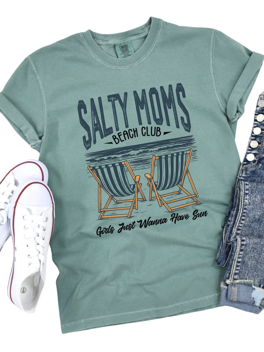Salty Moms Beach Club Comfort Colors Short Sleeve T-Shirt - Sydney So Sweet