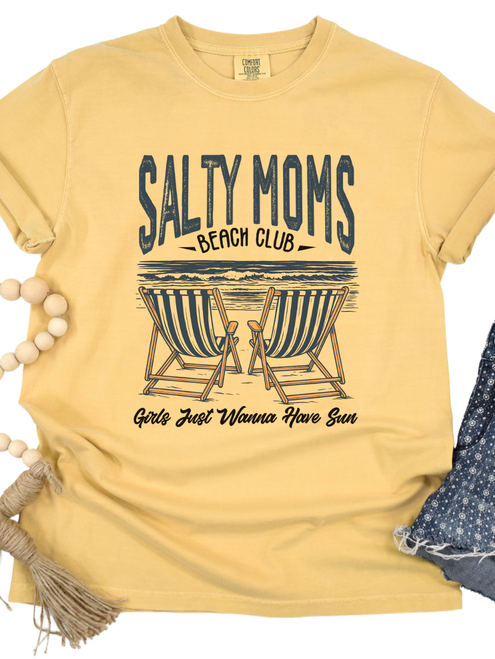 Salty Moms Beach Club Comfort Colors Short Sleeve T-Shirt - Sydney So Sweet