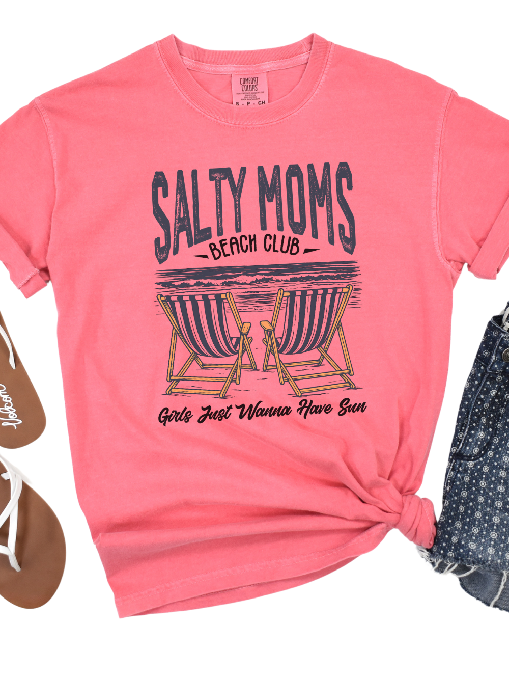Salty Moms Beach Club Comfort Colors Short Sleeve T-Shirt - Sydney So Sweet