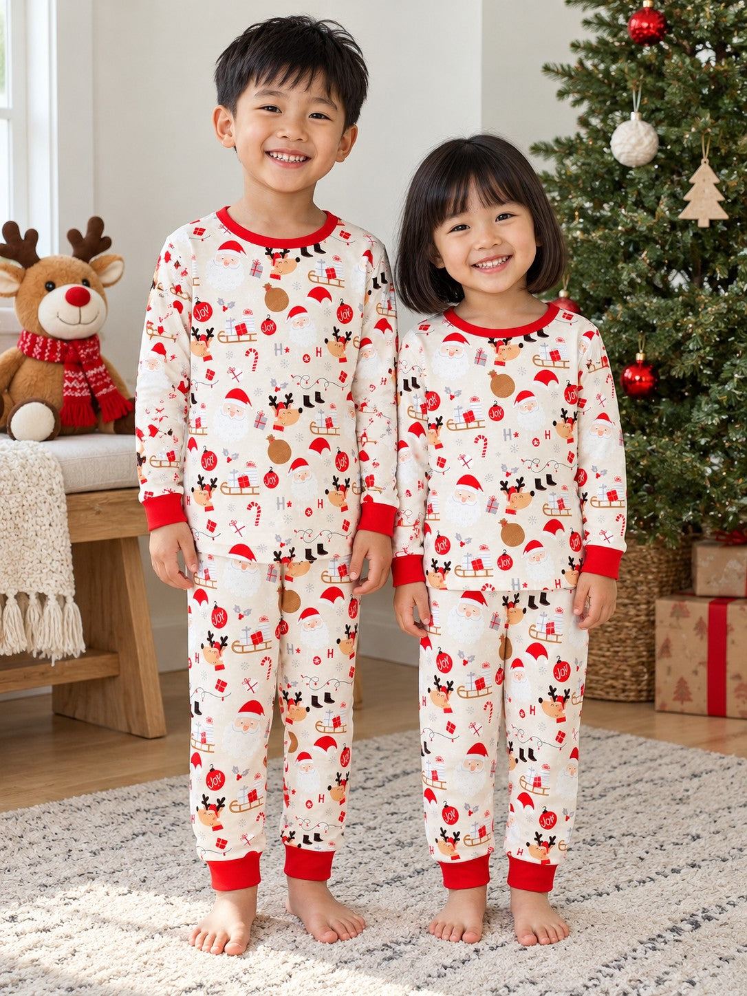 Santa & Reindeer Kids Comfy Lounge Set