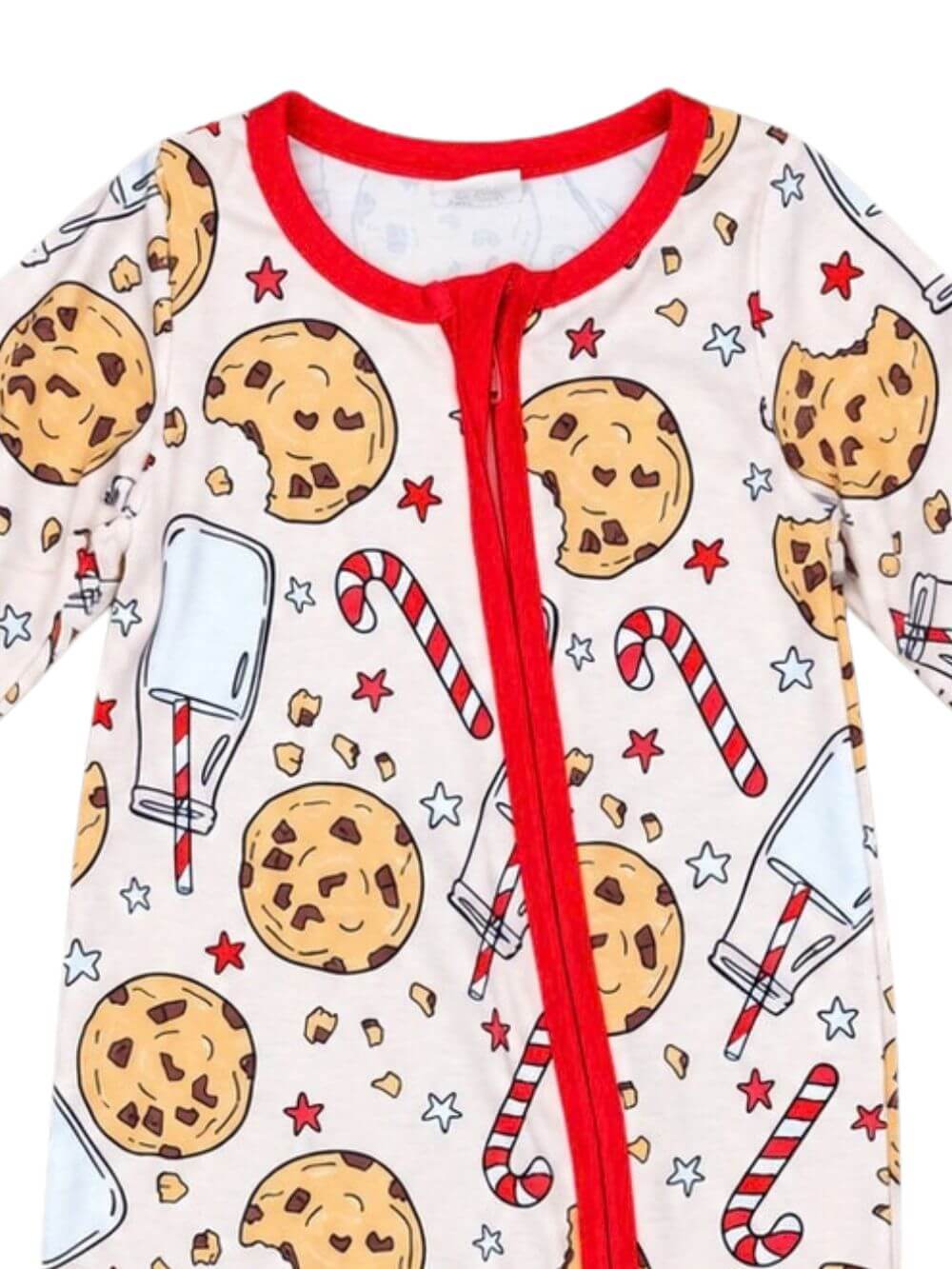 Santa’s Cookies & Milk Zip Up Baby Romper