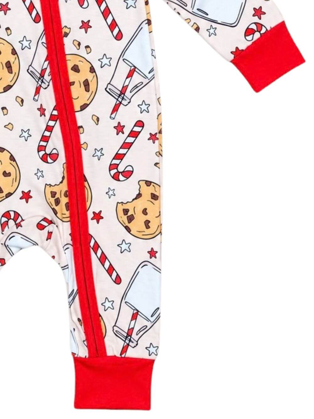 Santa’s Cookies & Milk Zip Up Baby Romper
