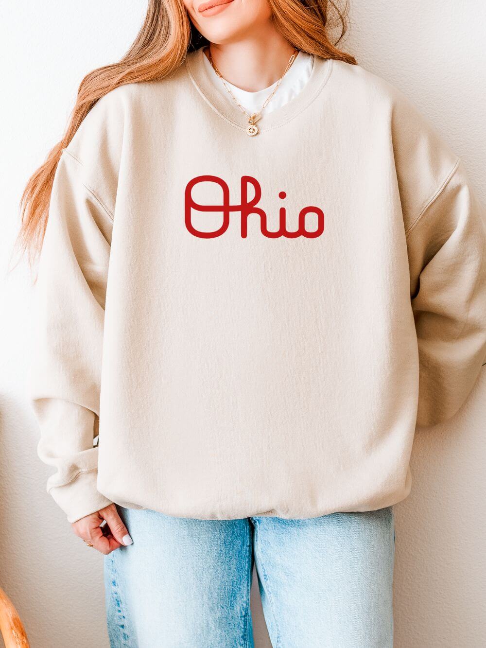 Script Ohio Heavy Blend Women's Crewneck Embroidered Sweatshirt - Sydney So Sweet