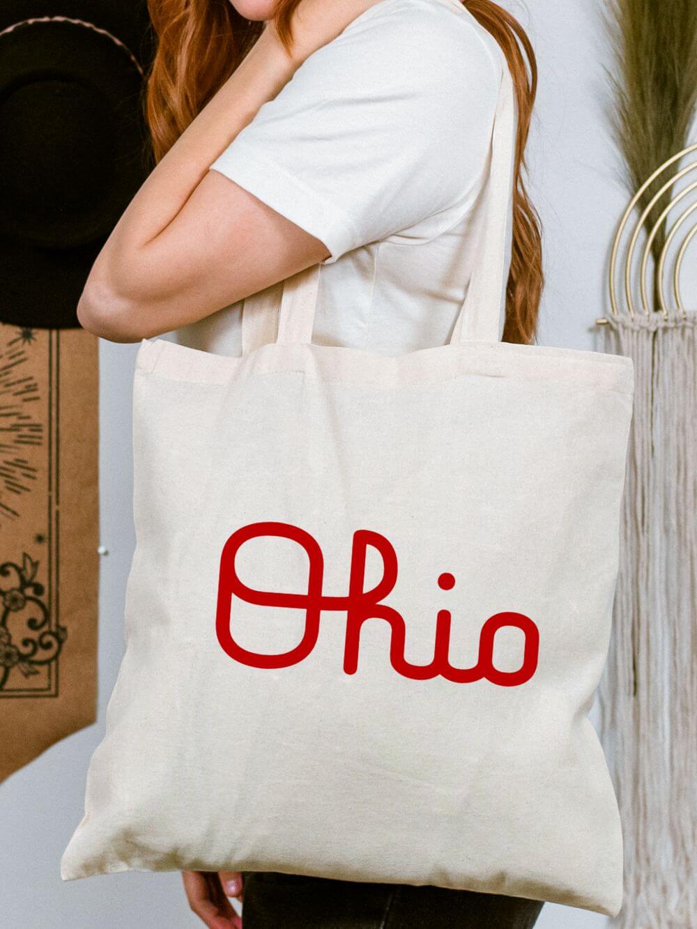 Script Ohio Cotton Canvas Ohio State Tote Bag