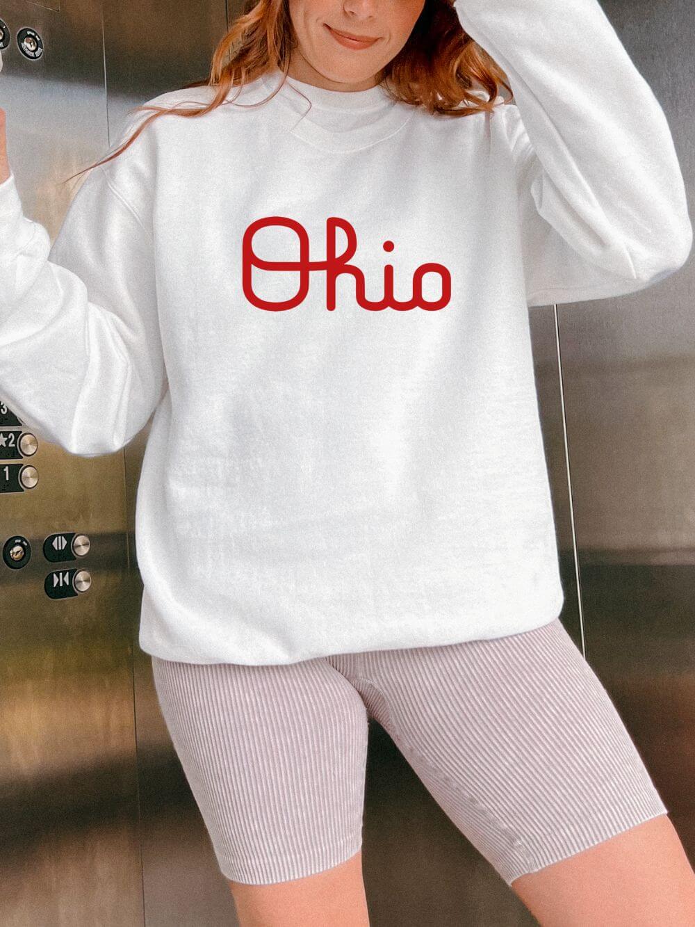 Script Ohio Heavy Blend Women's Crewneck Embroidered Sweatshirt - Sydney So Sweet