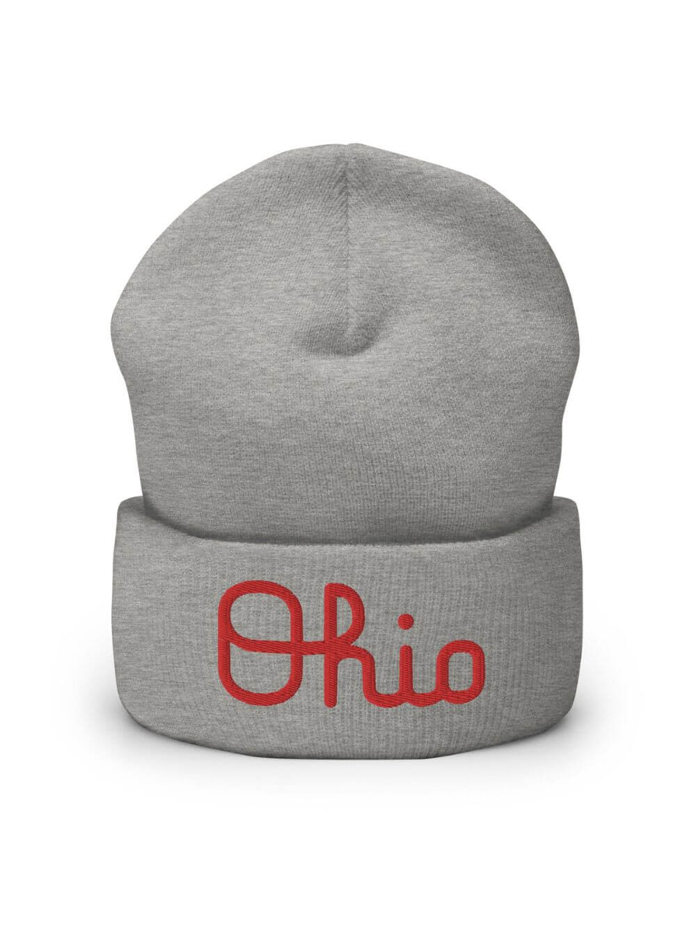 Script Ohio Embroidered Cuffed Unisex Beanie Hat - Sydney So Sweet