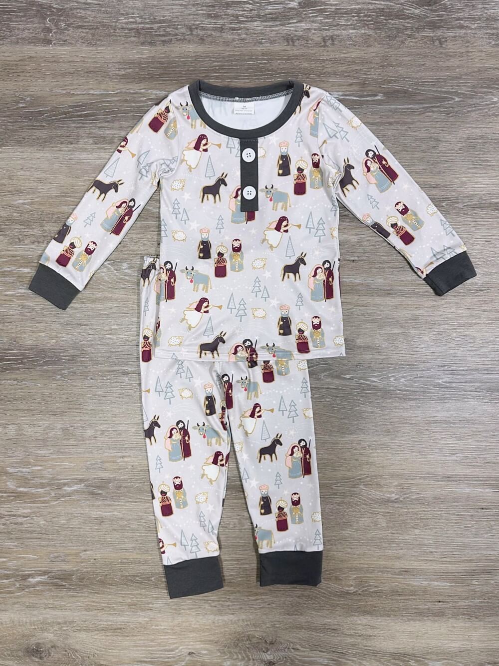 Silent Night Nativity Christmas Pajamas - Sydney So Sweet