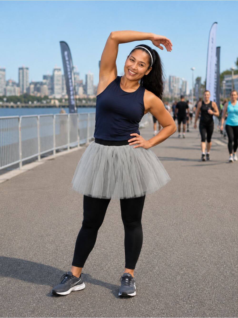 Silver Adult Size Women's 5K Running Tutu Skirt Costume