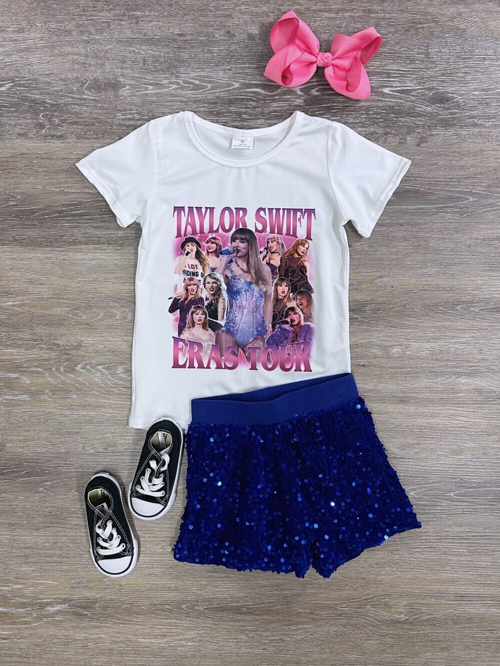 Singer on Tour Blue Sequin Sparkle Shorts Outfit - Sydney So Sweet