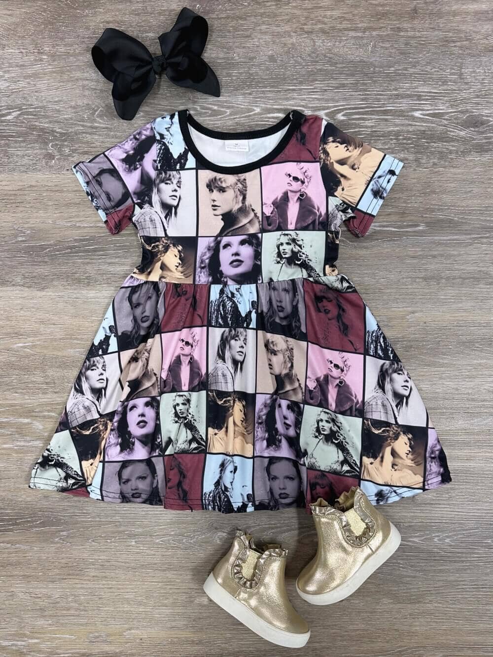 Singer on Tour Short Sleeve Girls Skater Dress - Sydney So Sweet