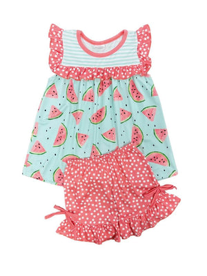Slice of Summer Girls Watermelon Shorts Outfit - Sydney So Sweet