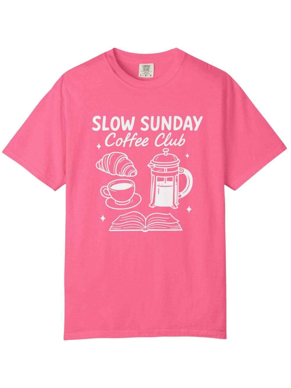 Slow Sunday Coffee Club Unisex Tee Comfort Colors Coffee Lover Short Sleeve Graphic T-Shirt - Sydney So Sweet