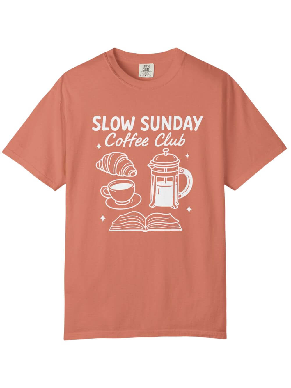 Slow Sunday Coffee Club Unisex Tee Comfort Colors Coffee Lover Short Sleeve Graphic T-Shirt - Sydney So Sweet