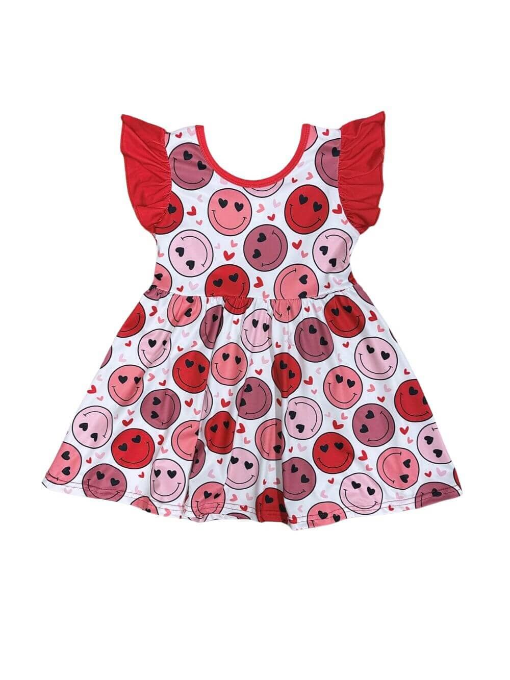 Smile if You Love Me Girls Flutter Short Sleeve Dress - Sydney So Sweet