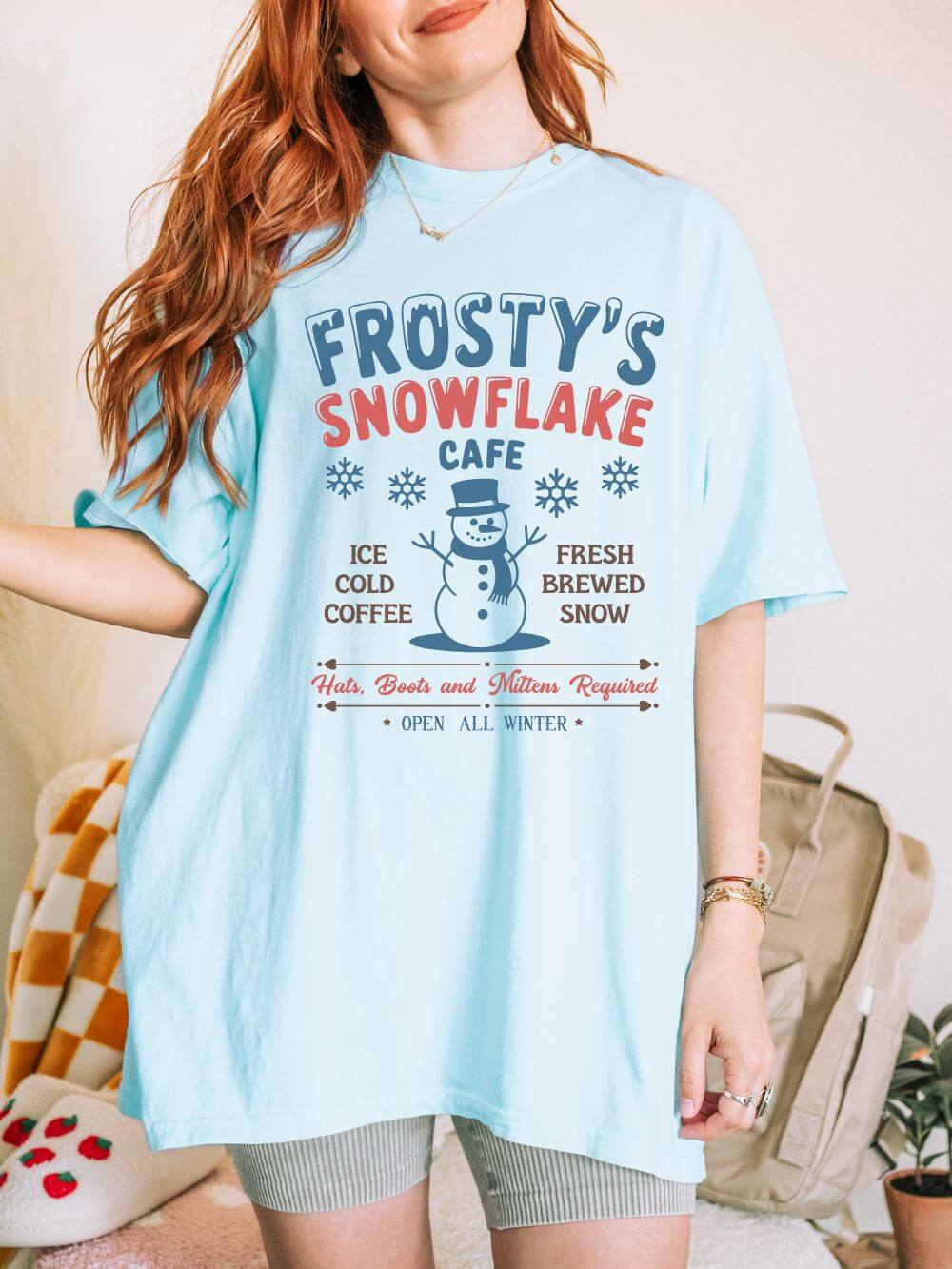 Frosty’s Snowflake Cafe Holiday Tee Vintage Charm Unisex Christmas T-Shirt - Sydney So Sweet