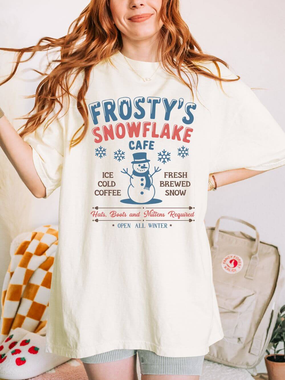 Frosty’s Snowflake Cafe Holiday Tee Vintage Charm Unisex Christmas T-Shirt - Sydney So Sweet