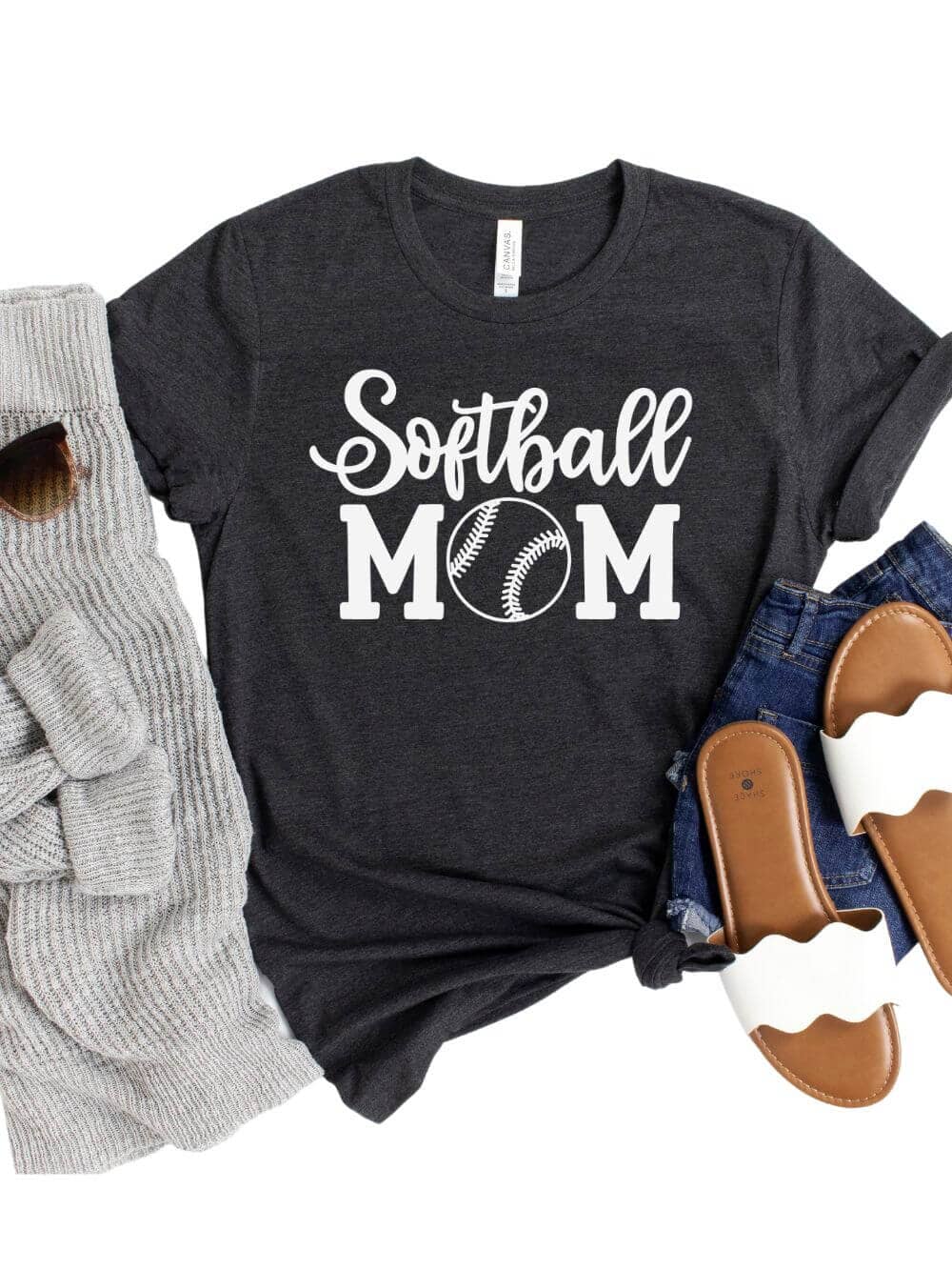 Softball Mom T-Shirt in 12 Team Colors - Sydney So Sweet