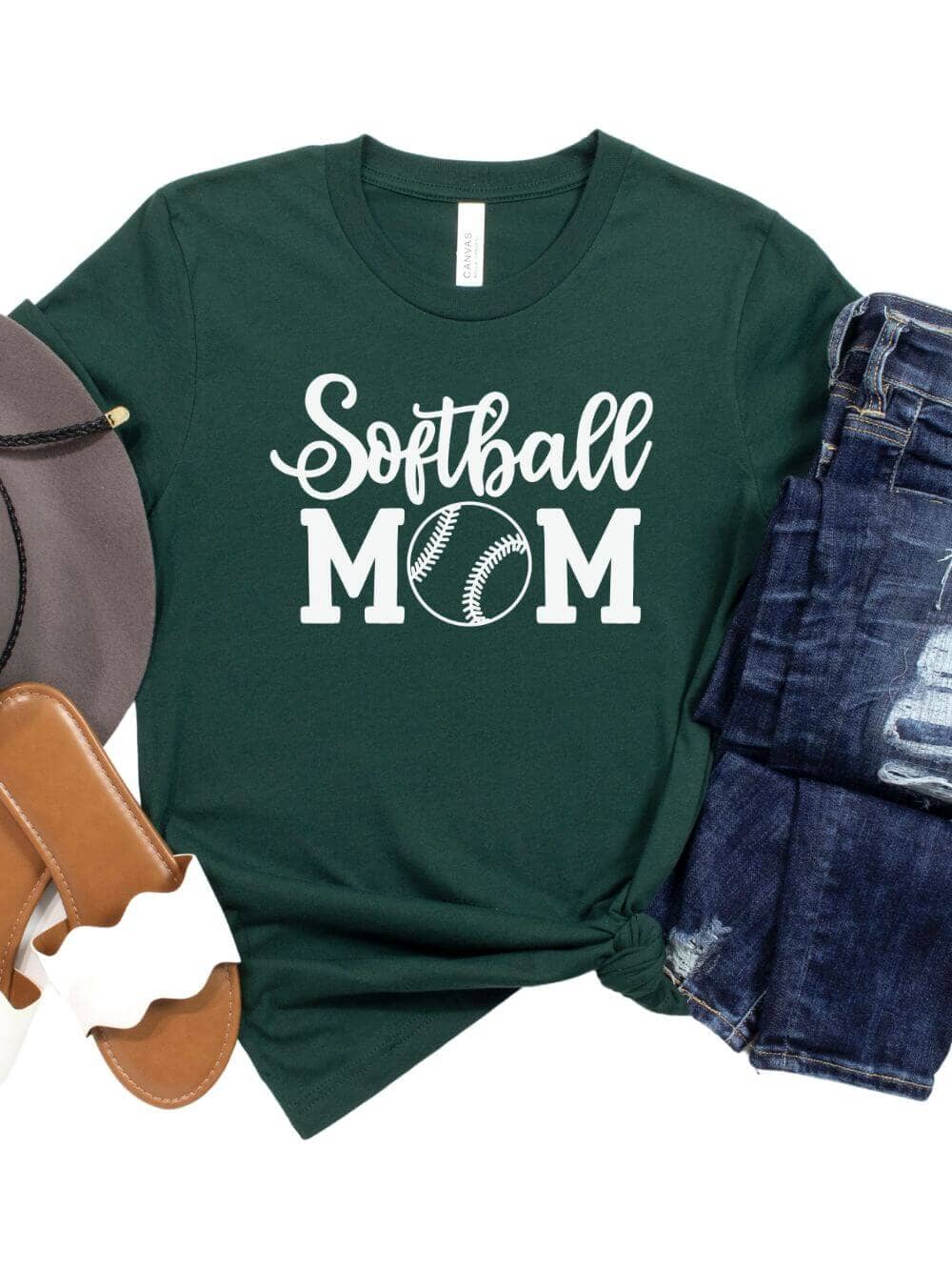 Softball Mom T-Shirt in 12 Team Colors - Sydney So Sweet