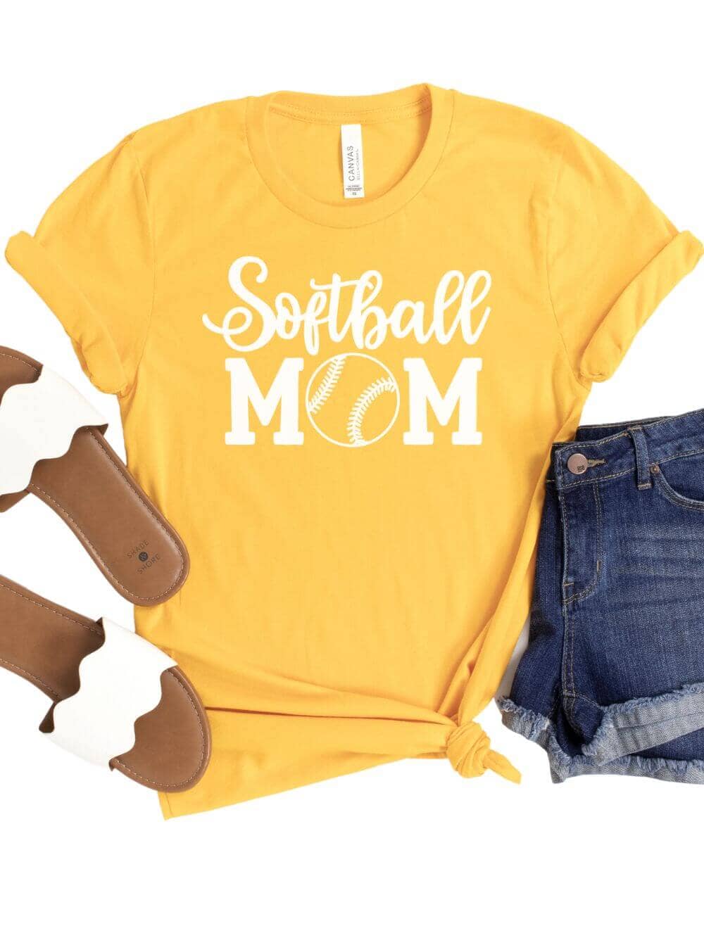 Softball Mom T-Shirt in 12 Team Colors - Sydney So Sweet