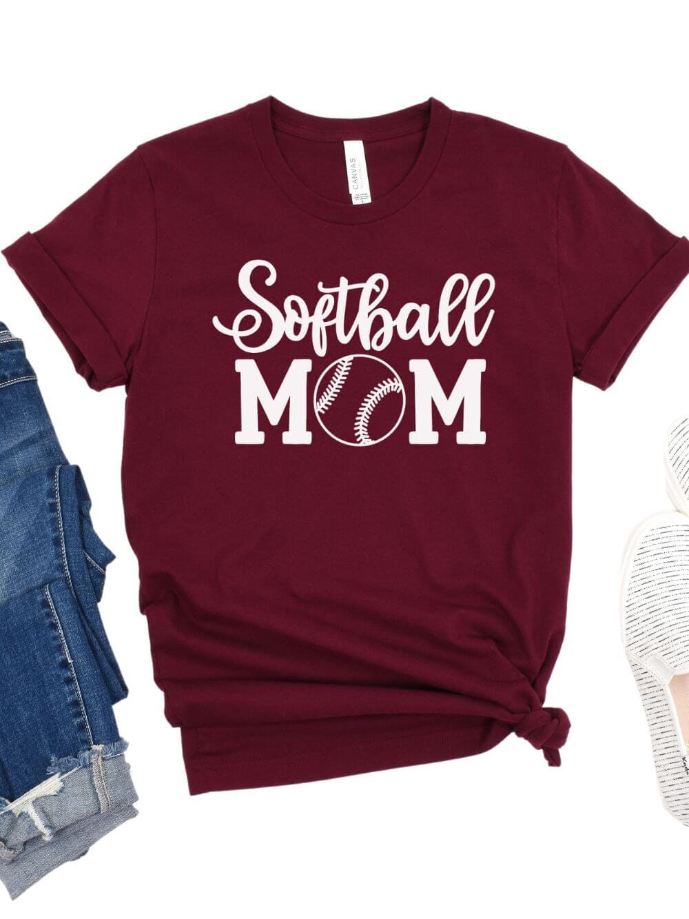 Softball Mom T-Shirt in 12 Team Colors - Sydney So Sweet