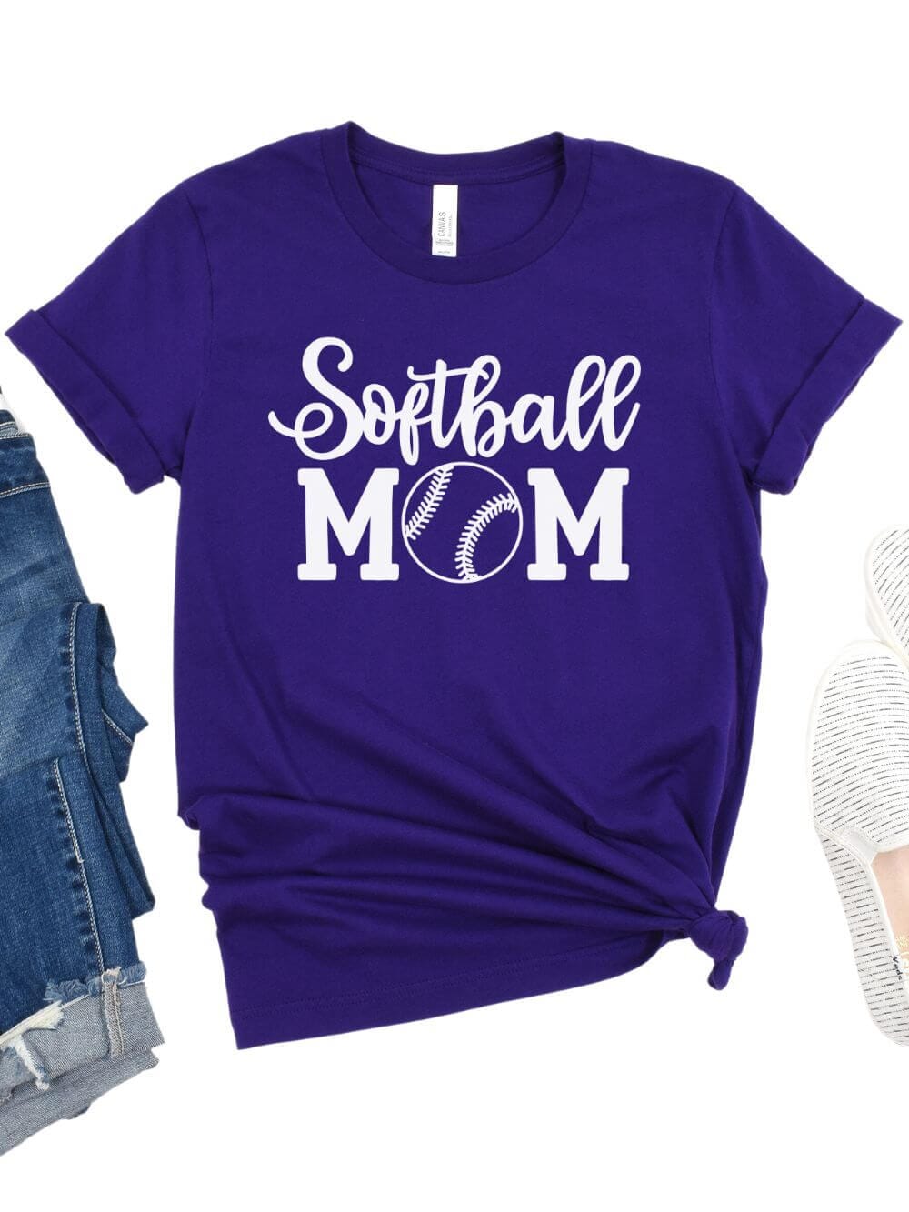 Softball Mom T-Shirt in 12 Team Colors - Sydney So Sweet