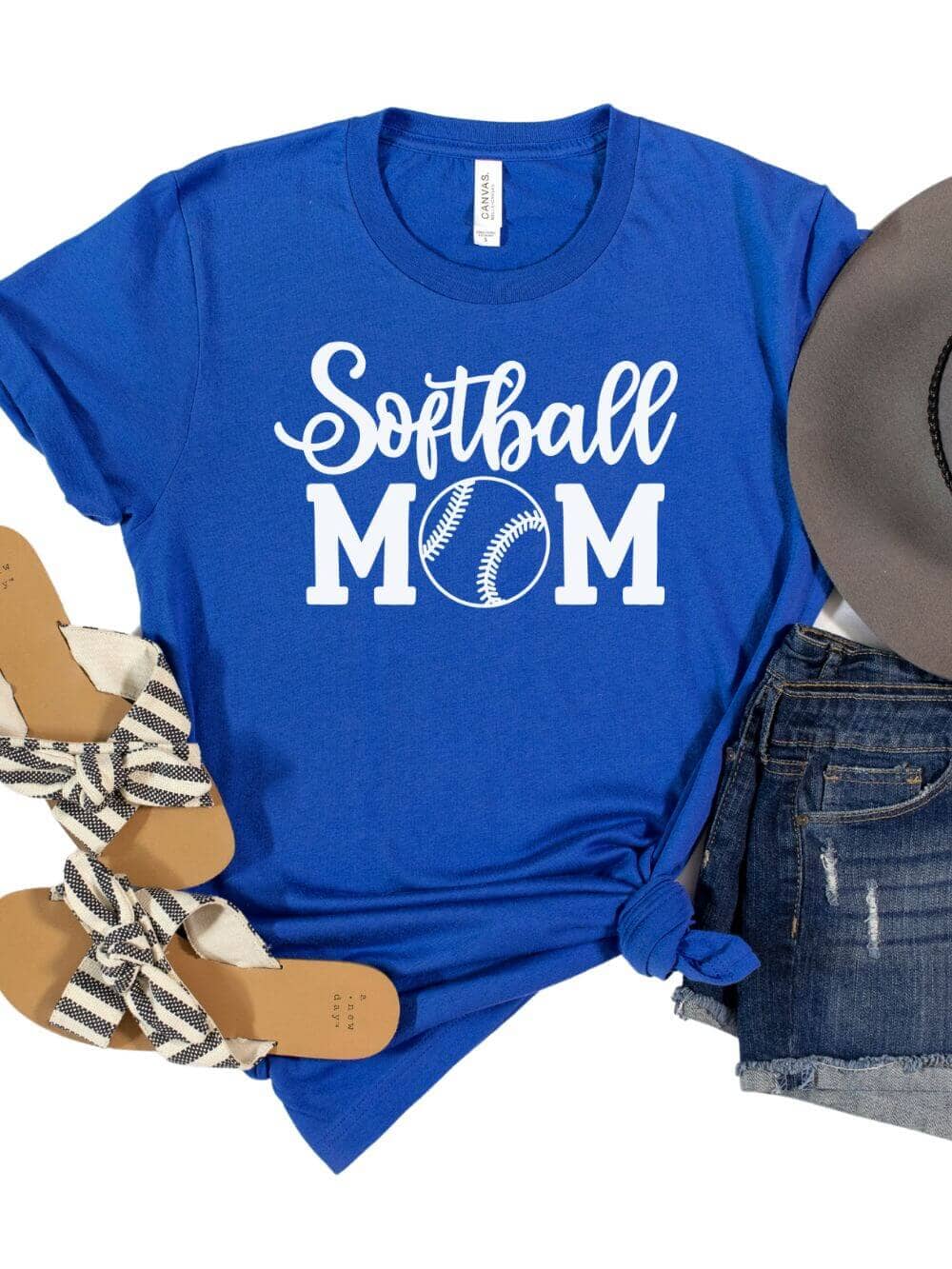 Softball Mom T-Shirt in 12 Team Colors - Sydney So Sweet