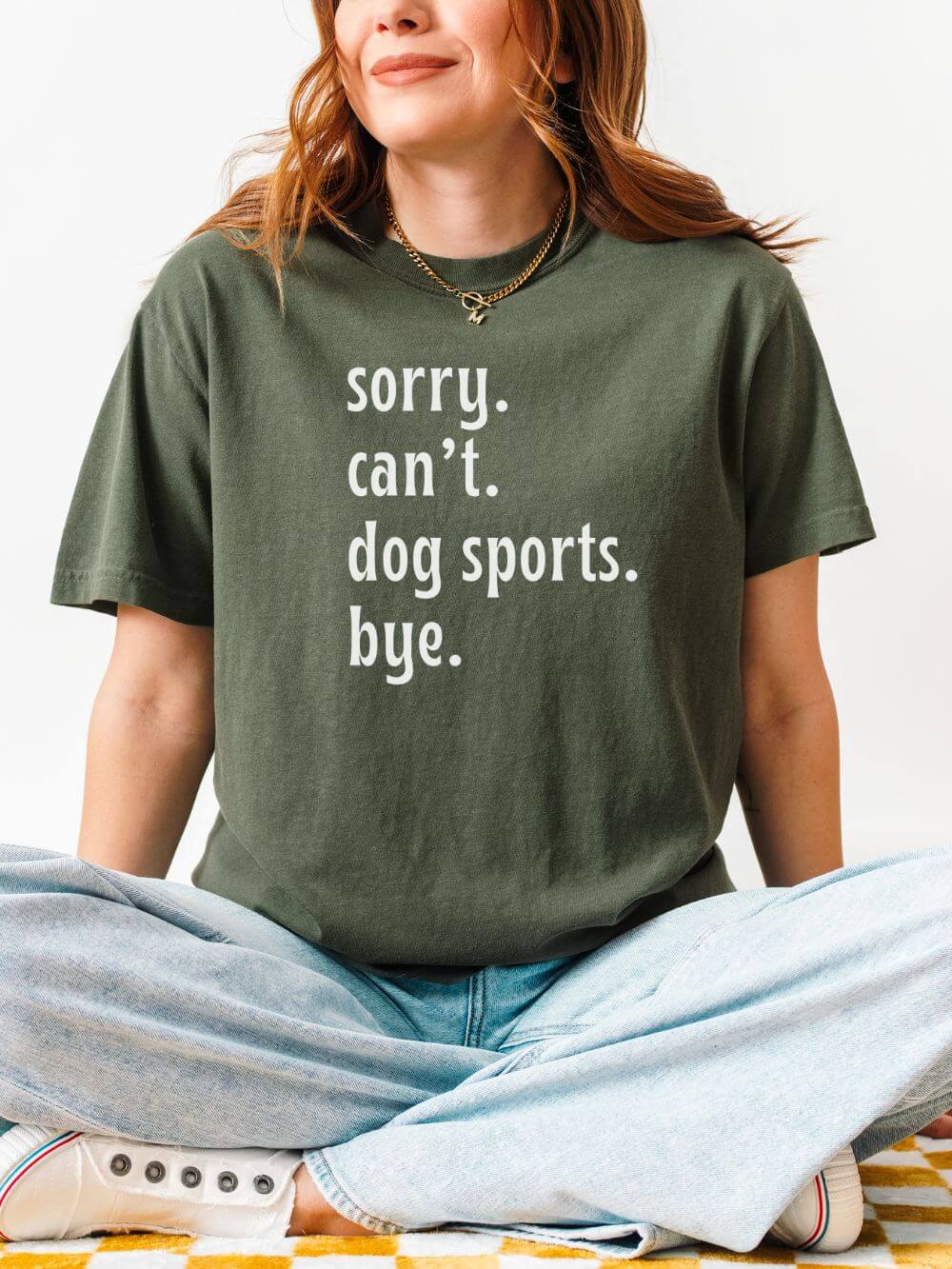 Sorry Can't Dog Sports Bye Comfort Colors Unisex Dog Mom T-Shirt - Sydney So Sweet