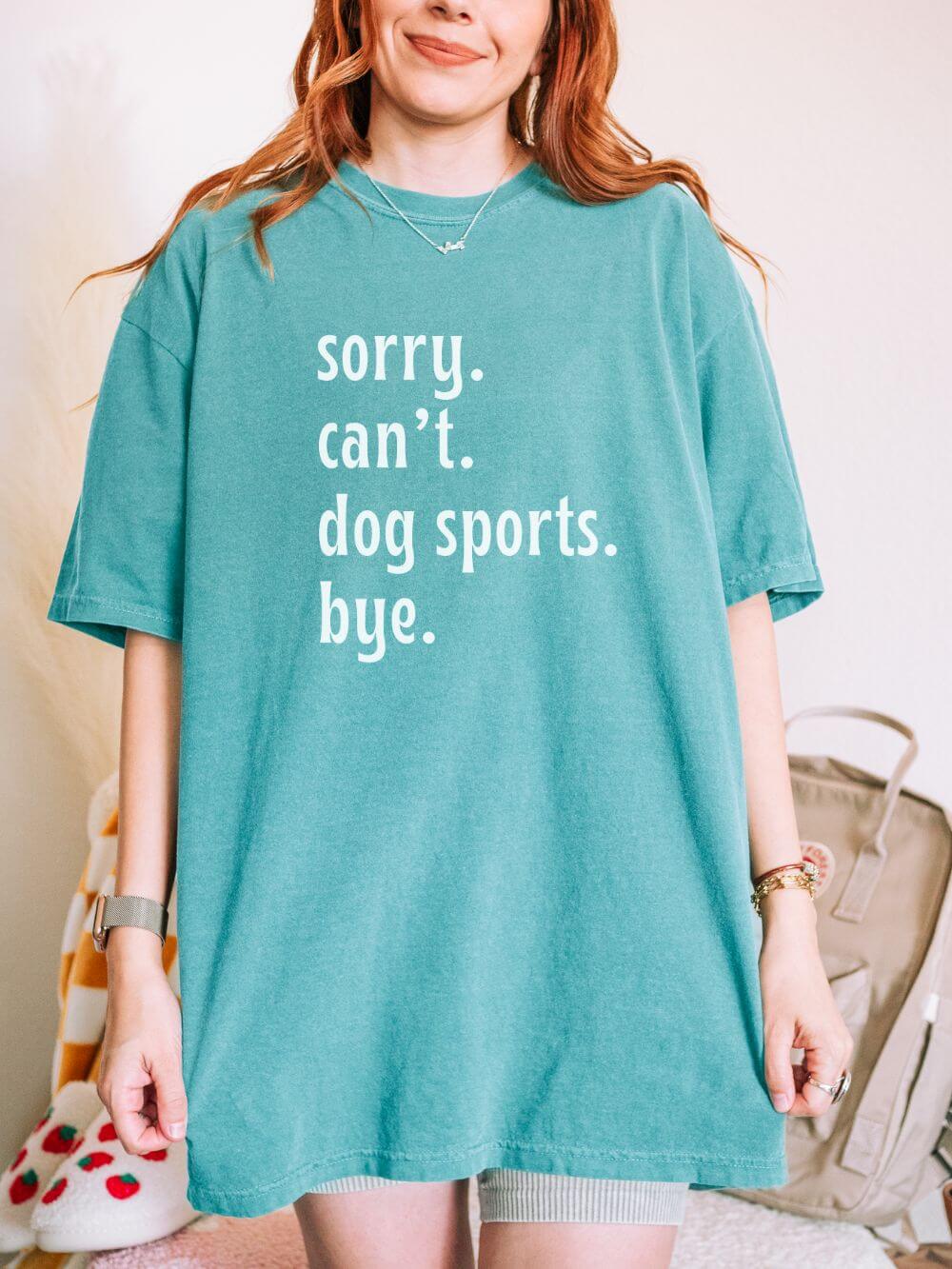 Sorry Can't Dog Sports Bye Comfort Colors Unisex Dog Mom T-Shirt - Sydney So Sweet