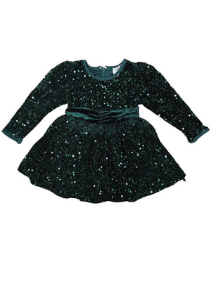 Sparkle All Night Girls Dark Green Special Occasion Dress - Sydney So Sweet