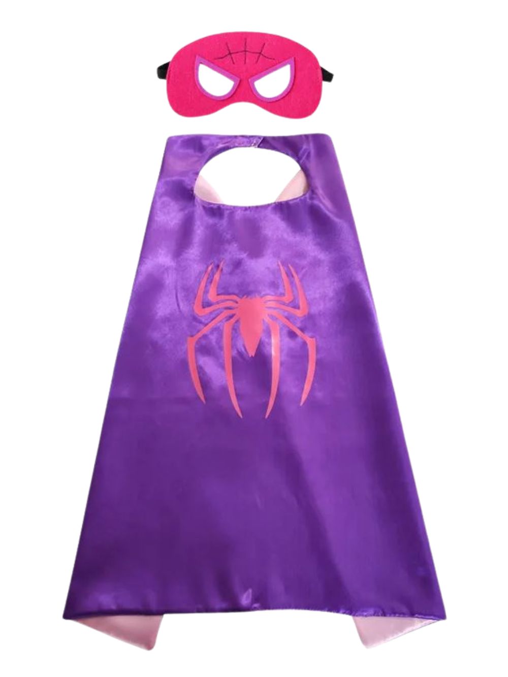 Purple & Hot Pink Superhero Cape & Mask Costume Dress Up Cosplay Set - Kids & Adults - Sydney So Sweet