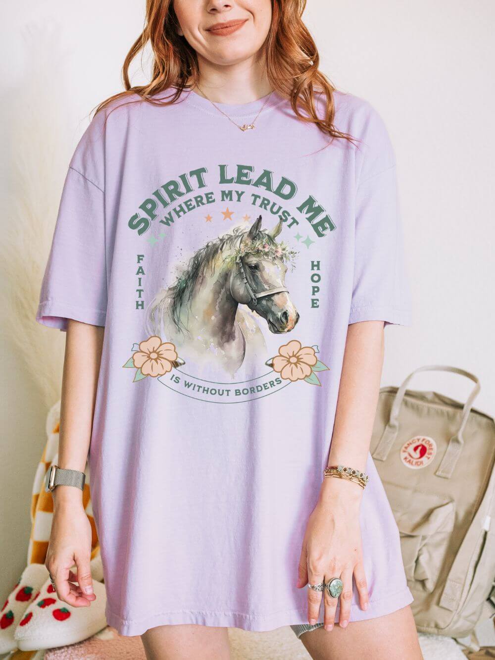 Spirit Lead Me Horse T-Shirt Faith & Hope Christian Graphic Tee