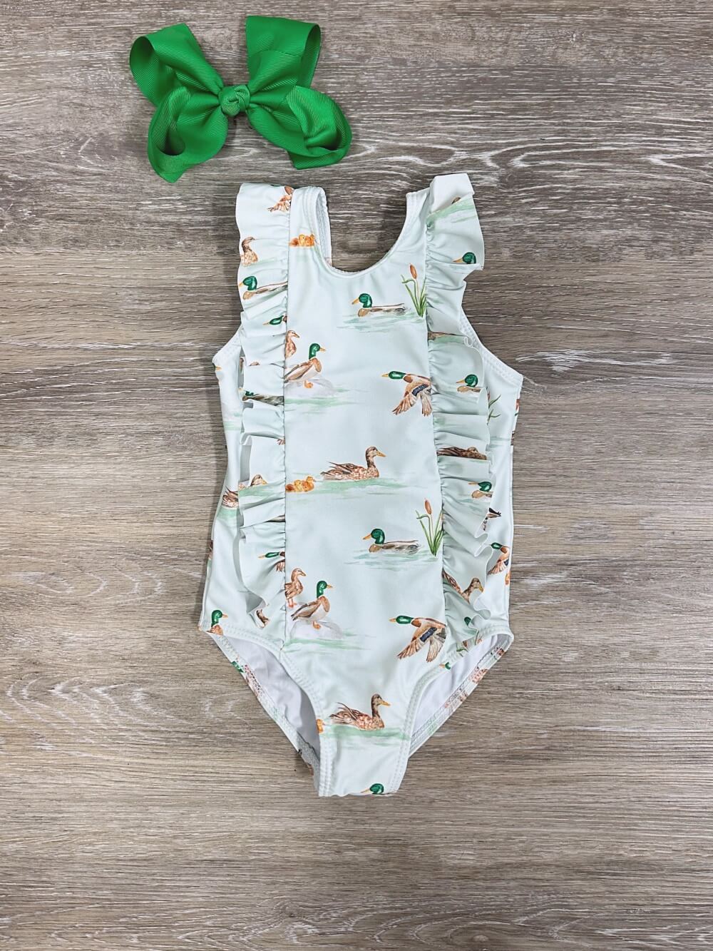 Splash & Quack Girls Duck Print One-Piece Swimsuit - Sydney So Sweet