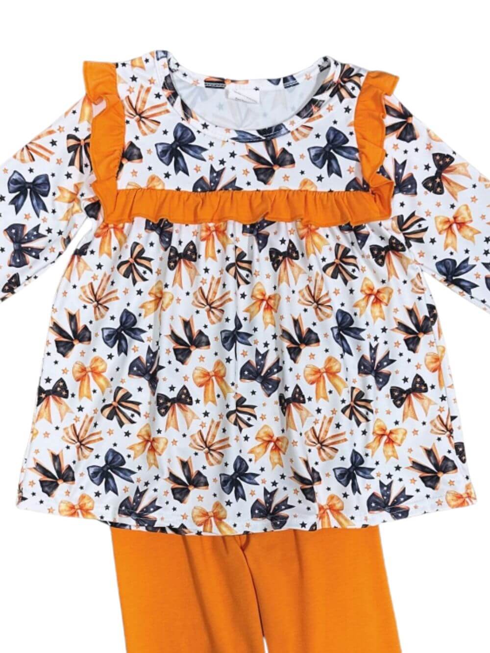 Spooky Sweet Bows Girls Ruffle Pants Set - Sydney So Sweet
