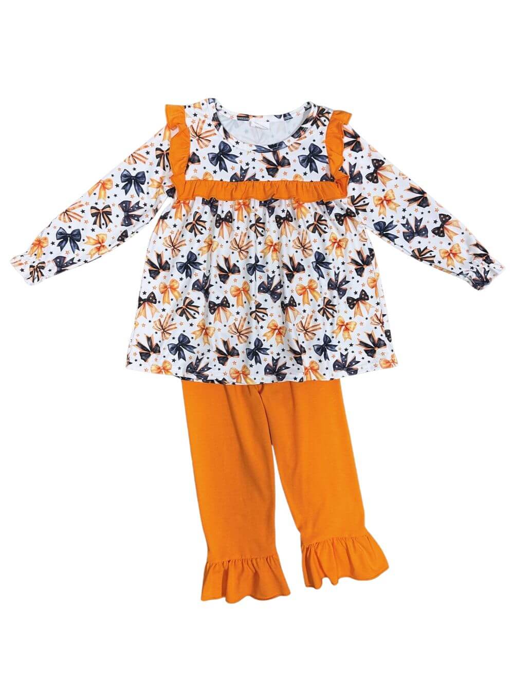 Spooky Sweet Bows Girls Ruffle Pants Set - Sydney So Sweet