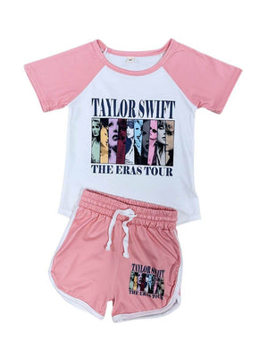 Sport Pink Girls T-Shirt & Shorts Concert Outfit - Sydney So Sweet